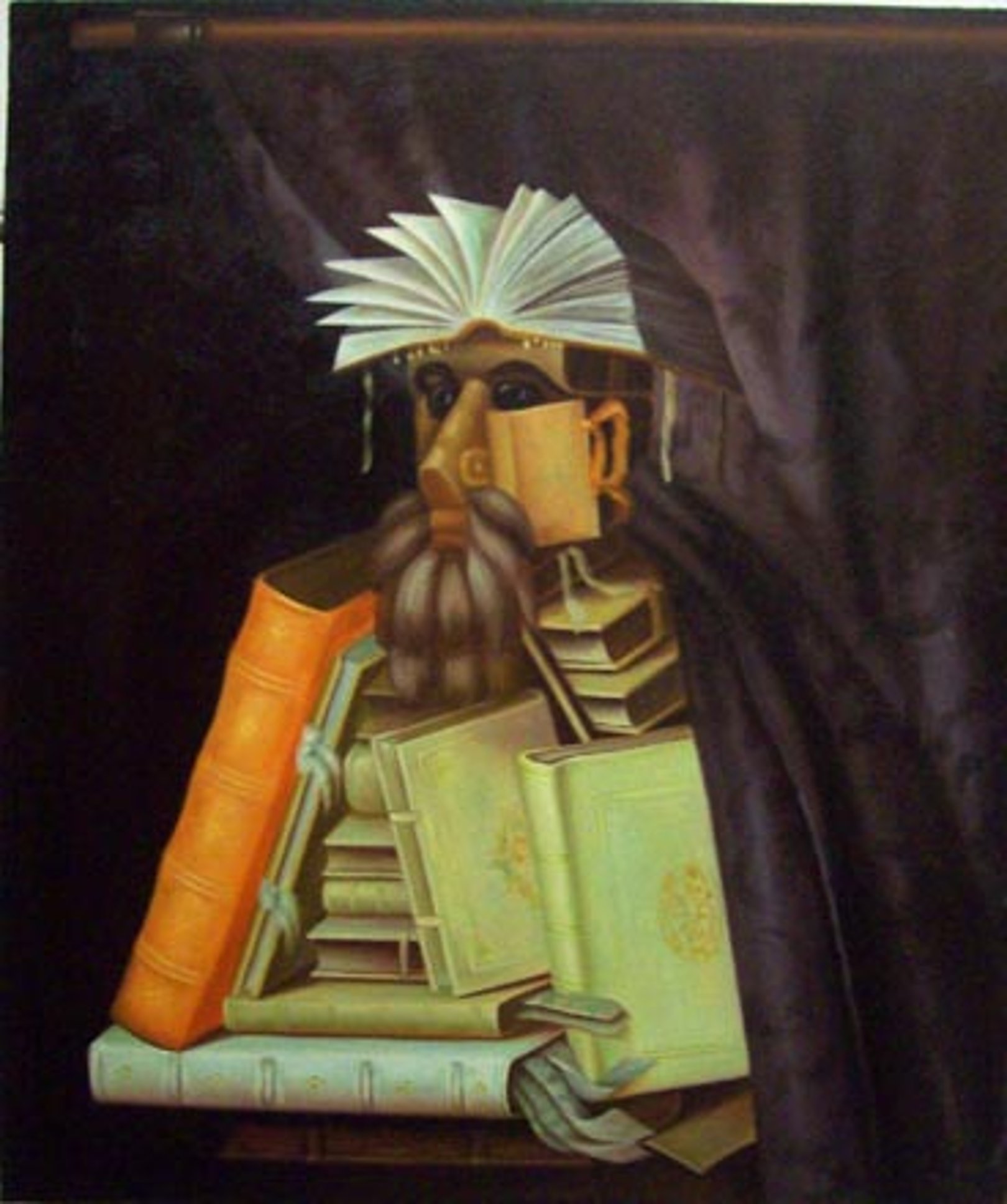 Quadro Il bibliotecario di Arcimboldo, falso d'autore